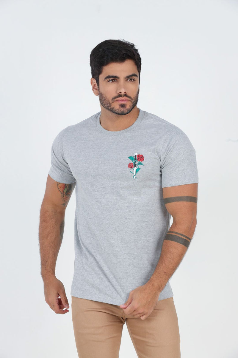 Camiseta Sword Flower Gola O