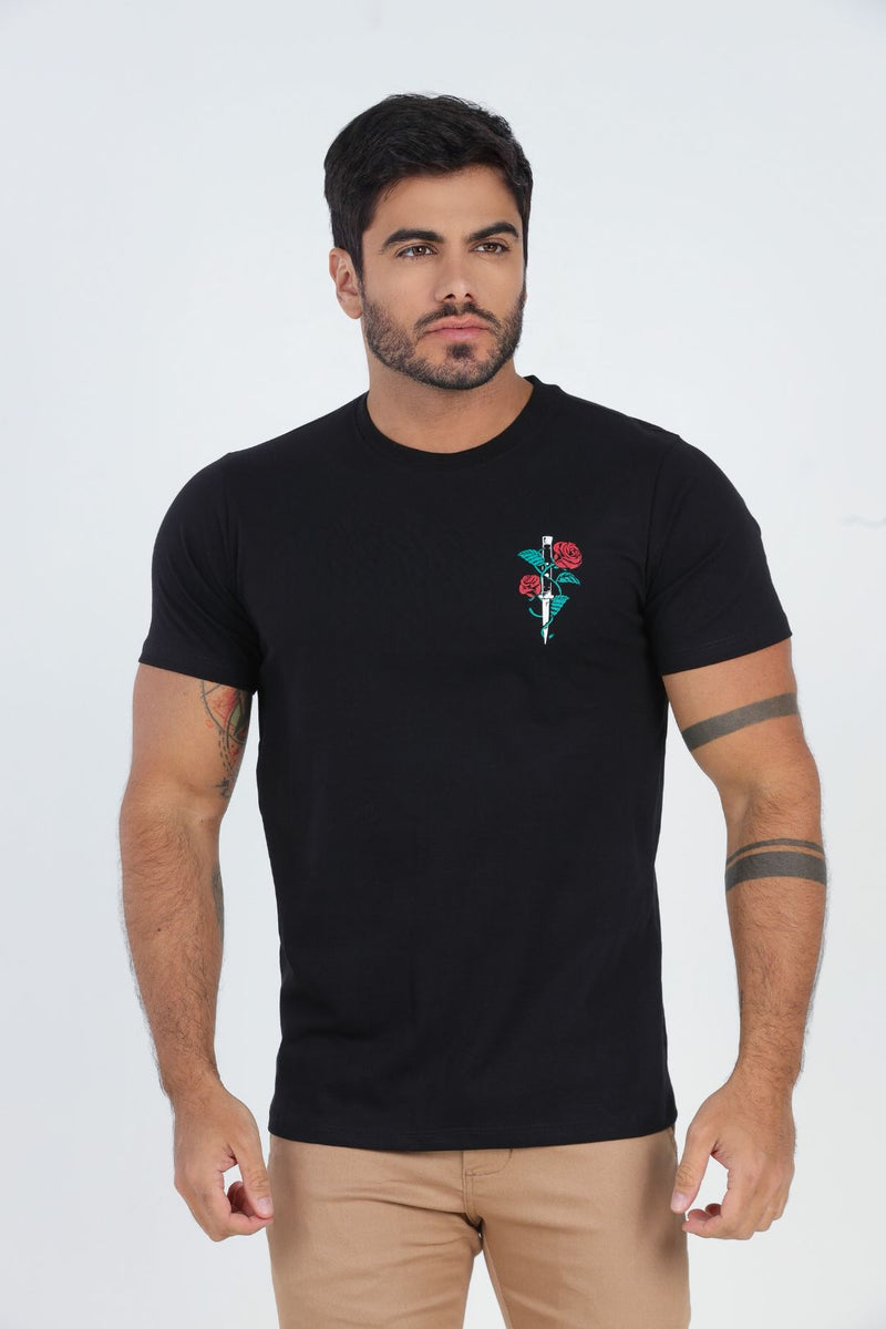 Camiseta Sword Flower Gola O